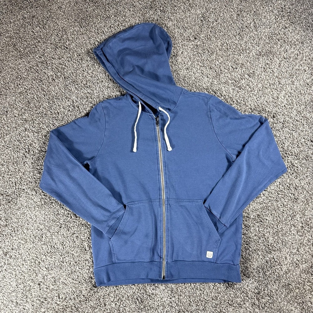 Marine Layer Women's Afternoon Full Zip Hoodie  Medium Navy Blue Soft Logo